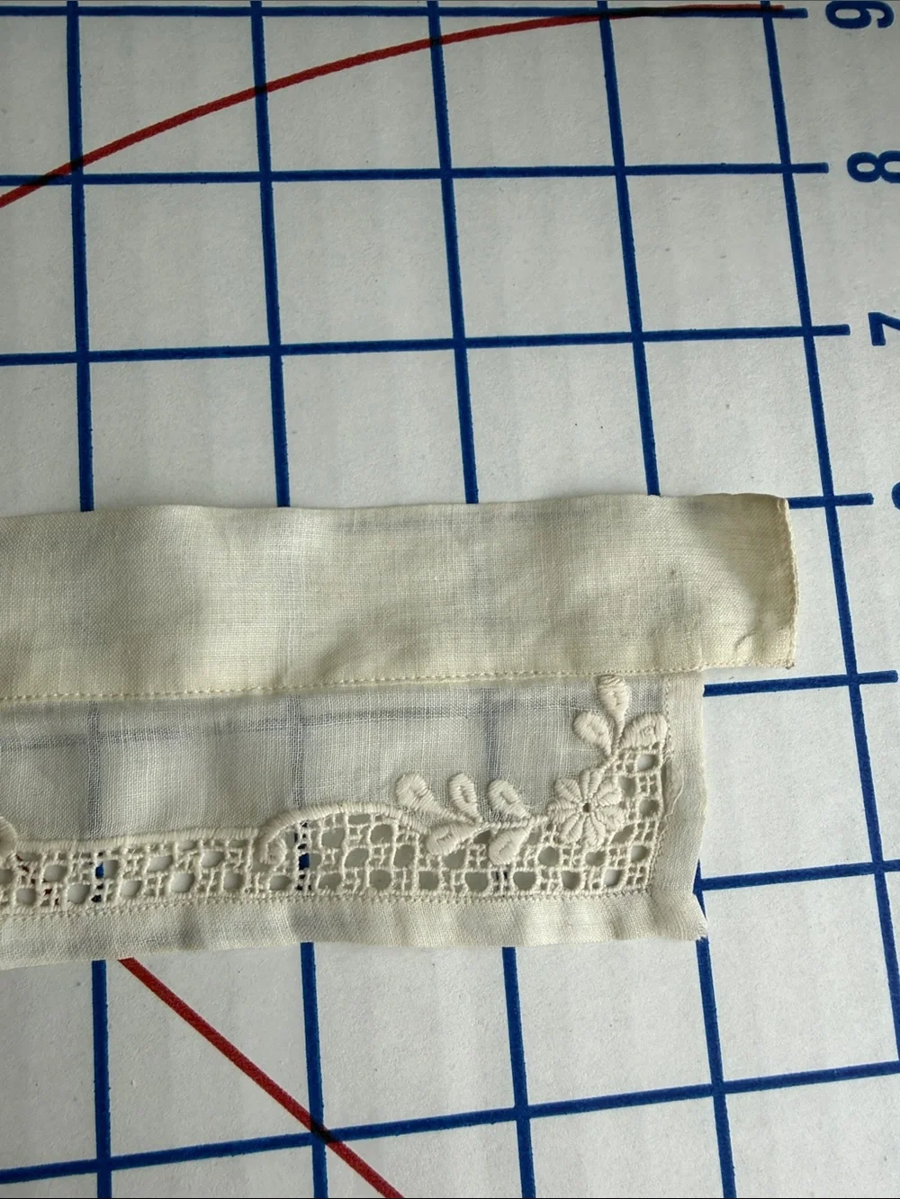 Antique Lace Whitework Trim Fragment Floral Heirloom Sewing 1910s-30s